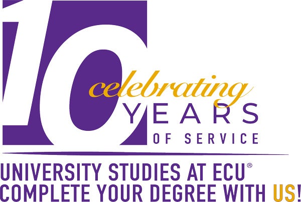 Graphic announcing 10th year anniversary of the University Studies service offering